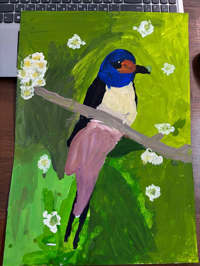 Всероссийский творческий конкурс «Мир птиц»  - детский рисунок, поделка, творческая работа, категория школьники, 3 класс, дистанционный конкурс, школьный конкурс