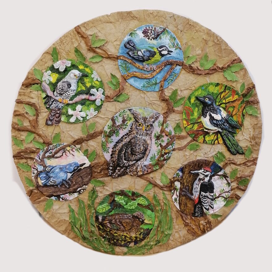 Всероссийский творческий конкурс «Мир птиц»  - детский рисунок, поделка, творческая работа, категория школьники, 7 класс, дистанционный конкурс, школьный конкурс