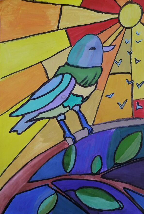 Всероссийский творческий конкурс «Мир птиц»  - детский рисунок, поделка, творческая работа, категория школьники, 7 класс, дистанционный конкурс, школьный конкурс