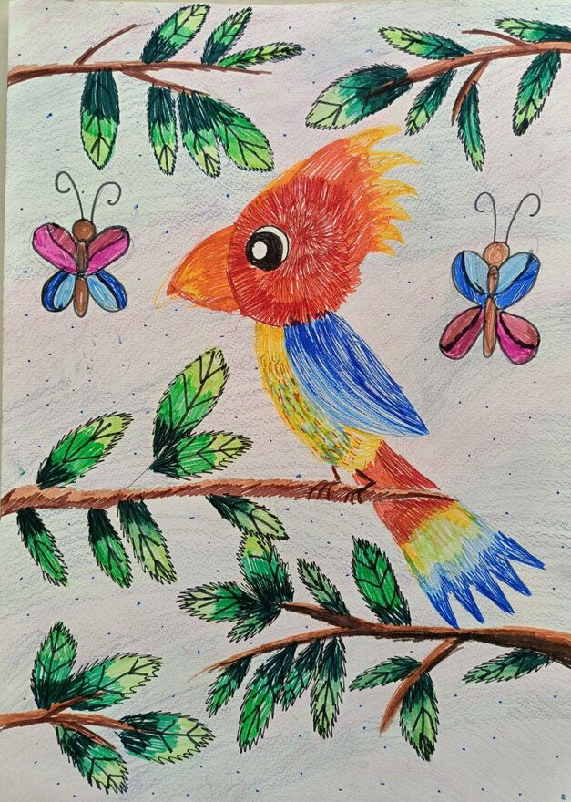 Всероссийский творческий конкурс «Мир птиц»  - детский рисунок, поделка, творческая работа, категория школьники, 3 класс, дистанционный конкурс, школьный конкурс