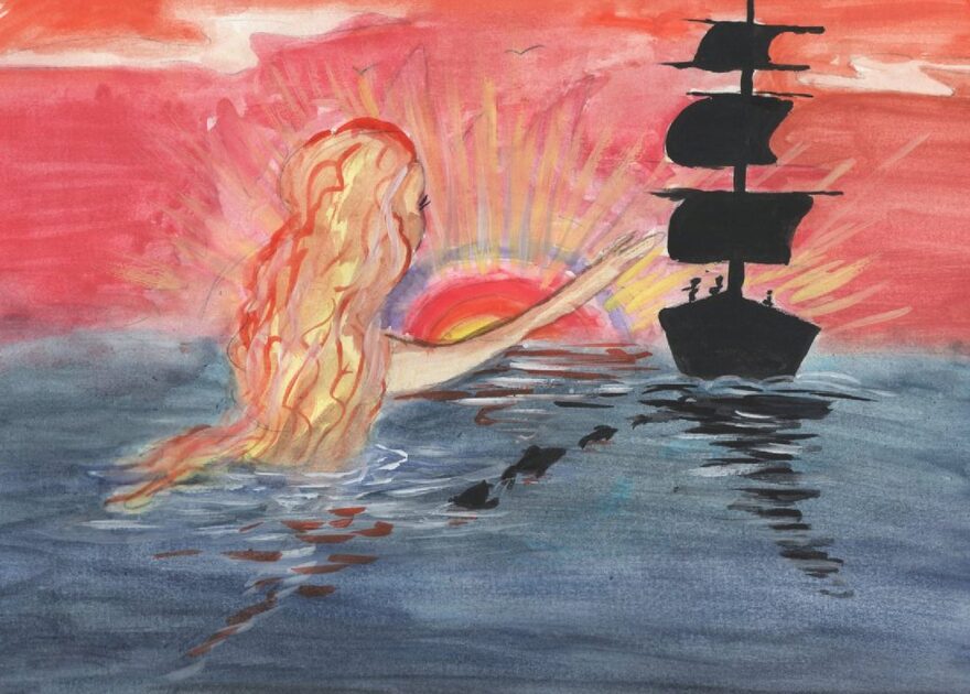 Всероссийский творческий конкурс «В гостях у сказки»  - детский рисунок, поделка, творческая работа, категория школьники, 5 класс, дистанционный конкурс, школьный конкурс