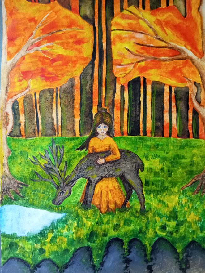 Всероссийский творческий конкурс «Очарование осени»  - детский рисунок, поделка, творческая работа, категория школьники, 6 класс, дистанционный конкурс, школьный конкурс