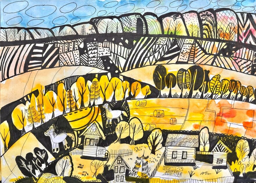 Всероссийский творческий конкурс «Очарование осени»  - детский рисунок, поделка, творческая работа, категория школьники, 1 класс, дистанционный конкурс, школьный конкурс