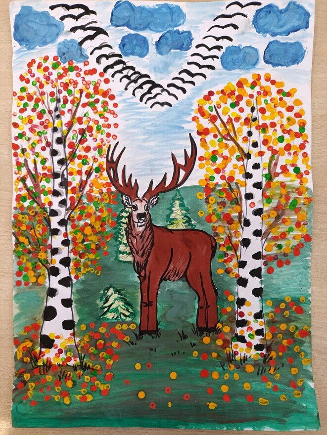 Всероссийский творческий конкурс «Очарование осени»  - детский рисунок, поделка, творческая работа, категория школьники, 5 класс, дистанционный конкурс, школьный конкурс