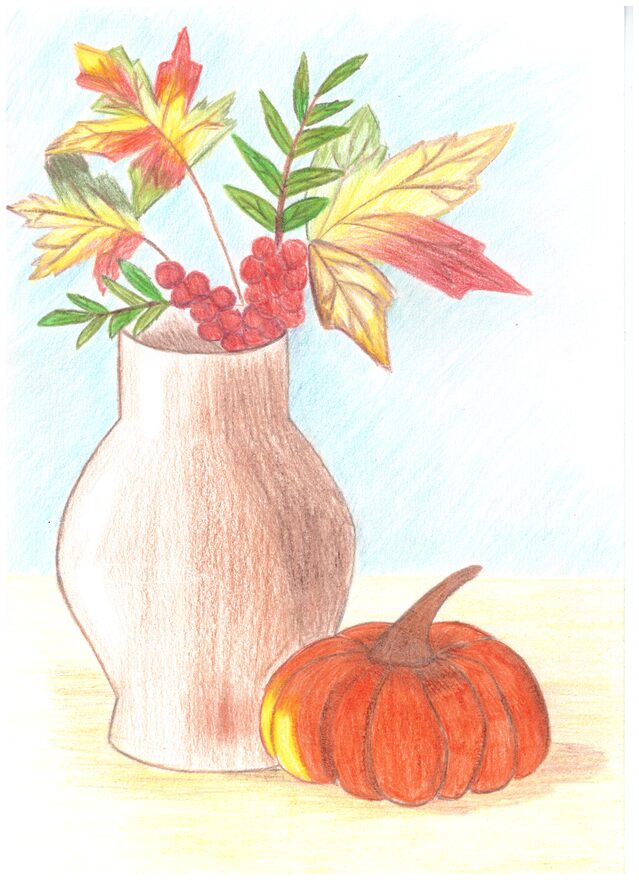 Всероссийский творческий конкурс «Очарование осени»  - детский рисунок, поделка, творческая работа, категория школьники, 6 класс, дистанционный конкурс, школьный конкурс