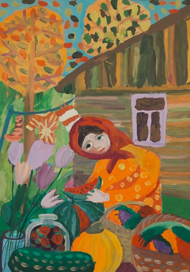 Всероссийский творческий конкурс «Очарование осени»  - детский рисунок, поделка, творческая работа, категория школьники, 3 класс, дистанционный конкурс, школьный конкурс