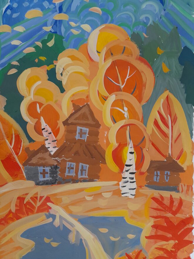 Всероссийский творческий конкурс «Очарование осени»  - детский рисунок, поделка, творческая работа, категория школьники, 4 класс, дистанционный конкурс, школьный конкурс