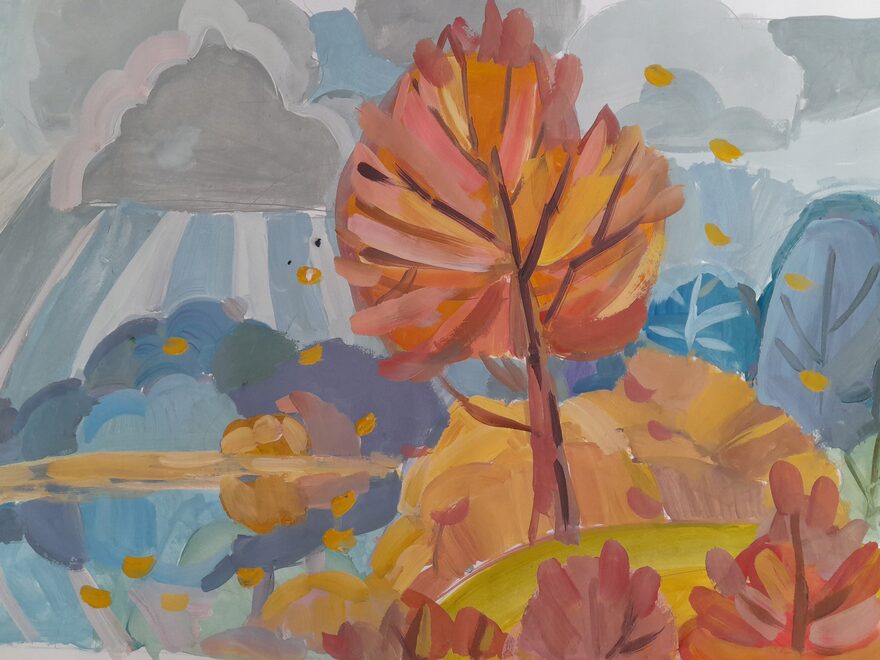 Всероссийский творческий конкурс «Очарование осени»  - детский рисунок, поделка, творческая работа, категория школьники, 4 класс, дистанционный конкурс, школьный конкурс