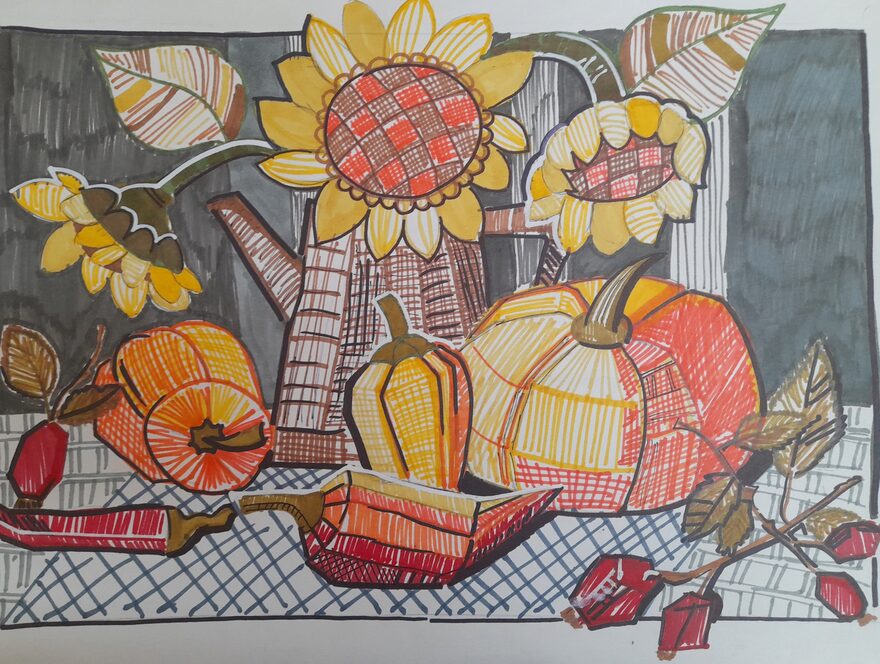 Всероссийский творческий конкурс «Очарование осени»  - детский рисунок, поделка, творческая работа, категория школьники, 4 класс, дистанционный конкурс, школьный конкурс