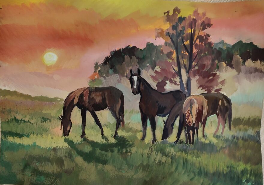 Всероссийский творческий конкурс «Очарование осени»  - детский рисунок, поделка, творческая работа, категория школьники, 4 класс, дистанционный конкурс, школьный конкурс