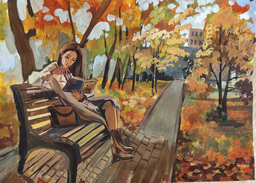 Всероссийский творческий конкурс «Очарование осени»  - детский рисунок, поделка, творческая работа, категория школьники, 5 класс, дистанционный конкурс, школьный конкурс