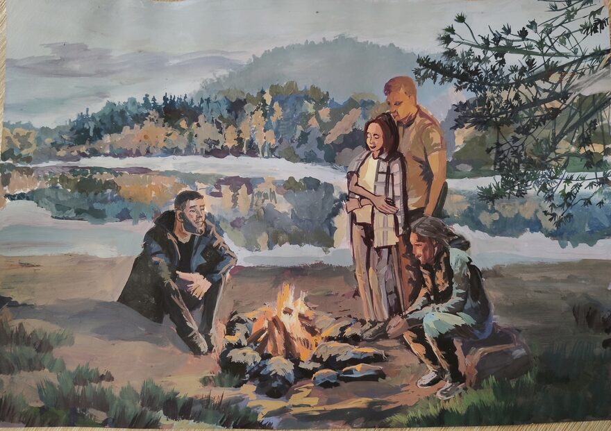 Всероссийский творческий конкурс «Очарование осени»  - детский рисунок, поделка, творческая работа, категория школьники, 7 класс, дистанционный конкурс, школьный конкурс