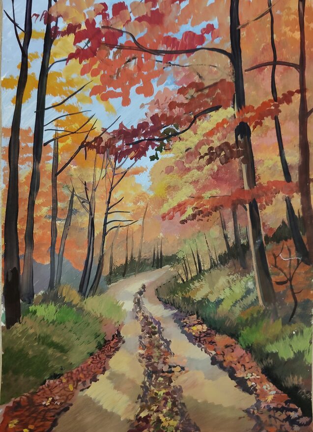 Всероссийский творческий конкурс «Очарование осени»  - детский рисунок, поделка, творческая работа, категория школьники, 4 класс, дистанционный конкурс, школьный конкурс