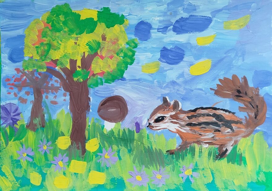 Всероссийский творческий конкурс «Очарование осени»  - детский рисунок, поделка, творческая работа, категория школьники, 1 класс, дистанционный конкурс, школьный конкурс