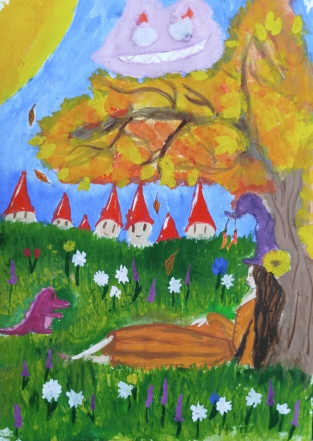 Всероссийский творческий конкурс «Очарование осени»  - детский рисунок, поделка, творческая работа, категория школьники, 4 класс, дистанционный конкурс, школьный конкурс