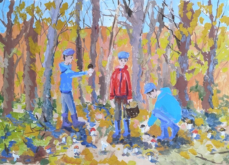 Всероссийский творческий конкурс «Очарование осени»  - детский рисунок, поделка, творческая работа, категория школьники, 4 класс, дистанционный конкурс, школьный конкурс