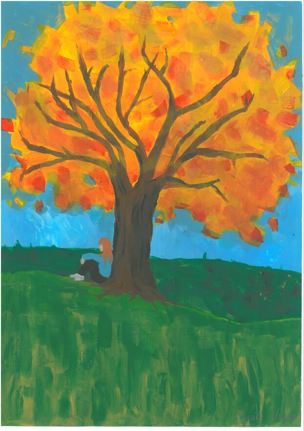 Всероссийский творческий конкурс «Очарование осени»  - детский рисунок, поделка, творческая работа, категория школьники, 8 класс, дистанционный конкурс, школьный конкурс