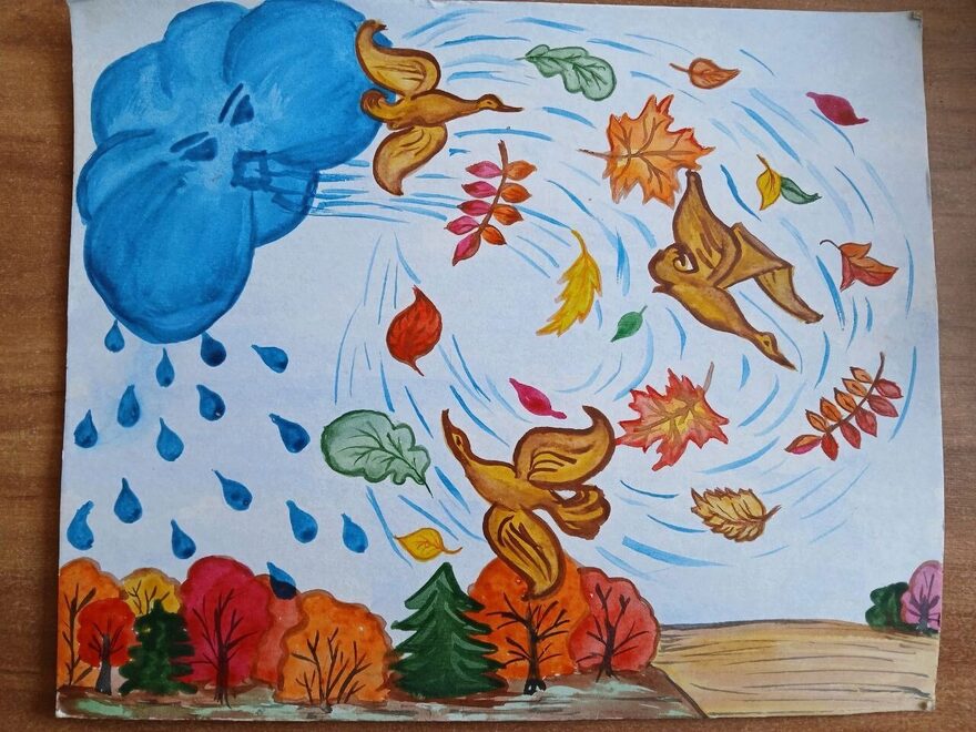 Всероссийский творческий конкурс «Очарование осени»  - детский рисунок, поделка, творческая работа, категория школьники, 1 класс, дистанционный конкурс, школьный конкурс