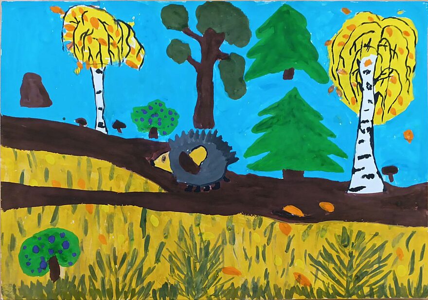 Всероссийский творческий конкурс «Очарование осени»  - детский рисунок, поделка, творческая работа, категория школьники, 1 класс, дистанционный конкурс, школьный конкурс