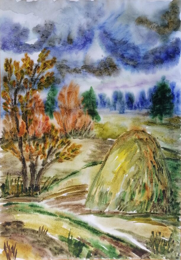 Всероссийский творческий конкурс «Очарование осени»  - детский рисунок, поделка, творческая работа, категория школьники, 8 класс, дистанционный конкурс, школьный конкурс