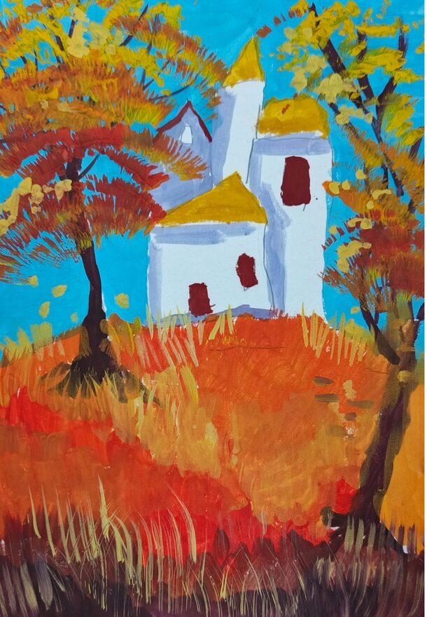 Всероссийский творческий конкурс «Очарование осени»  - детский рисунок, поделка, творческая работа, категория школьники, 1 класс, дистанционный конкурс, школьный конкурс