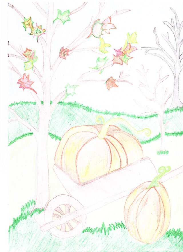 Всероссийский творческий конкурс «Очарование осени»  - детский рисунок, поделка, творческая работа, категория школьники, 3 класс, дистанционный конкурс, школьный конкурс