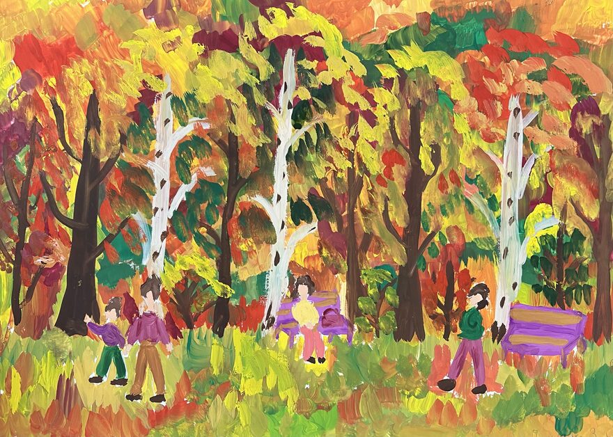 Всероссийский творческий конкурс «Очарование осени»  - детский рисунок, поделка, творческая работа, категория школьники, 6 класс, дистанционный конкурс, школьный конкурс