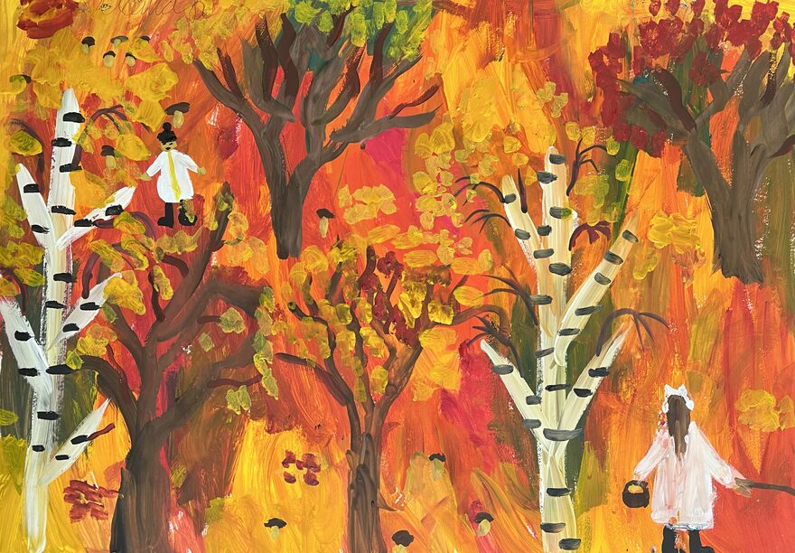 Всероссийский творческий конкурс «Очарование осени»  - детский рисунок, поделка, творческая работа, категория школьники, 3 класс, дистанционный конкурс, школьный конкурс