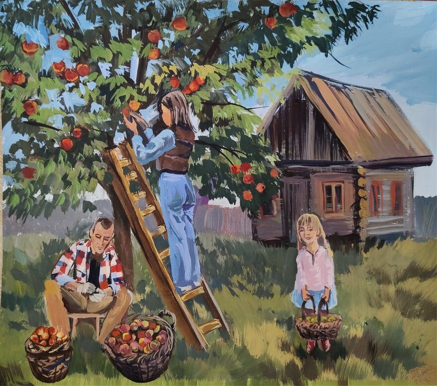 Всероссийский творческий конкурс «Очарование осени»  - детский рисунок, поделка, творческая работа, категория школьники, 6 класс, дистанционный конкурс, школьный конкурс