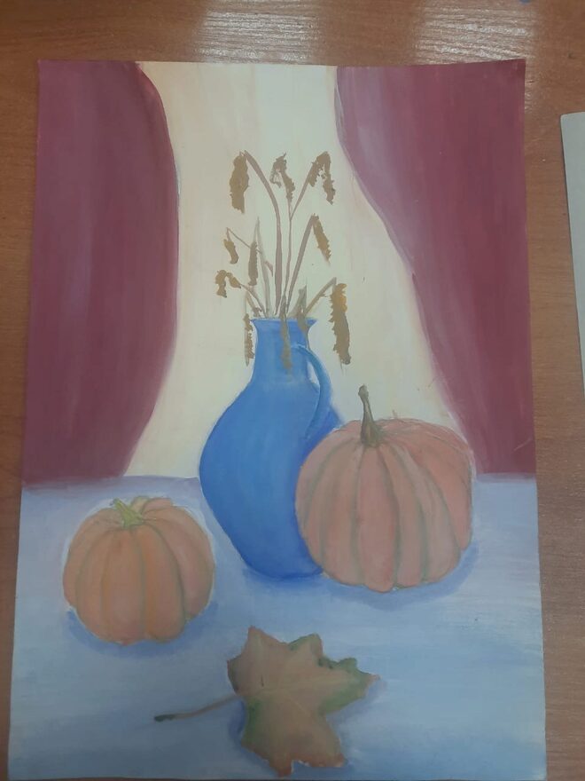 Всероссийский творческий конкурс «Очарование осени»  - детский рисунок, поделка, творческая работа, категория школьники, 8 класс, дистанционный конкурс, школьный конкурс