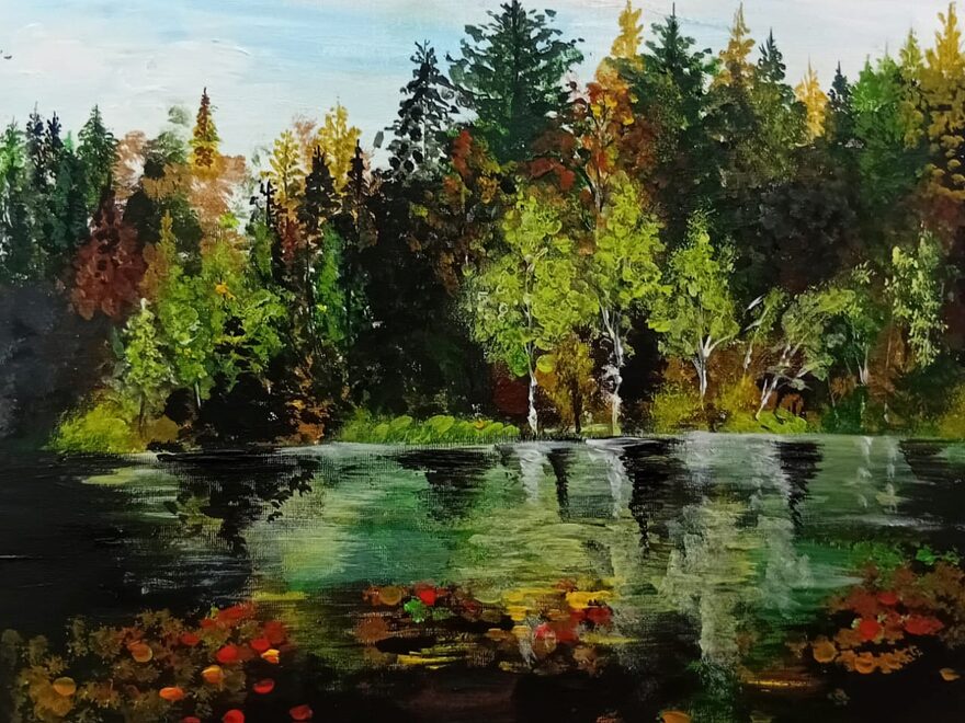 Всероссийский творческий конкурс «Очарование осени»  - детский рисунок, поделка, творческая работа, категория школьники, 8 класс, дистанционный конкурс, школьный конкурс