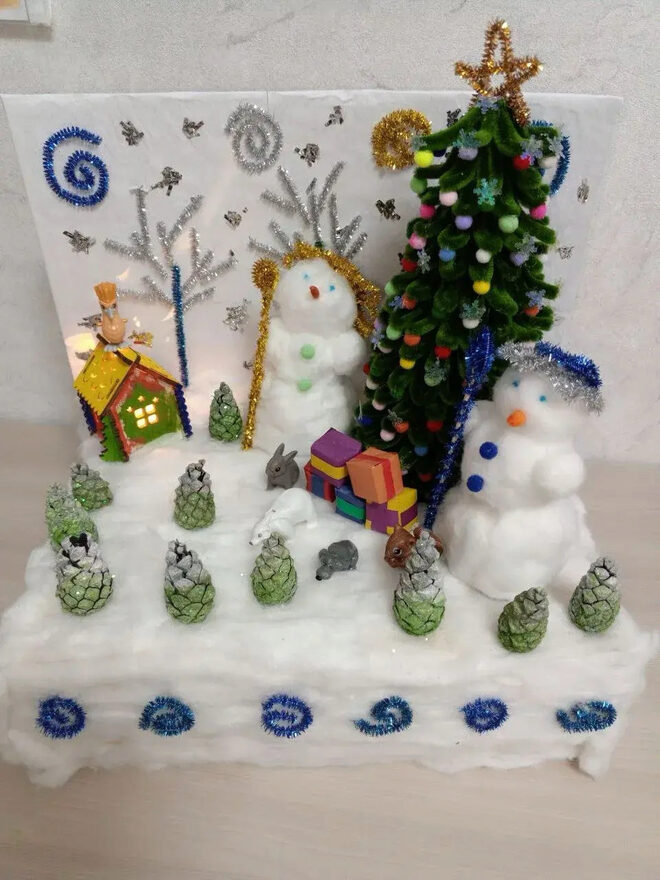 Всероссийский творческий конкурс «Разбросала зима покрывала...»  - детский рисунок, поделка, творческая работа, категория школьники, 1 класс, дистанционный конкурс, школьный конкурс