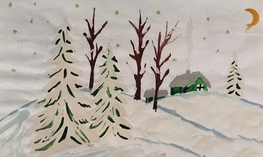 Всероссийский творческий конкурс «Разбросала зима покрывала...»  - детский рисунок, поделка, творческая работа, категория дошкольники, детский сад, дистанционный конкурс, школьный конкурс