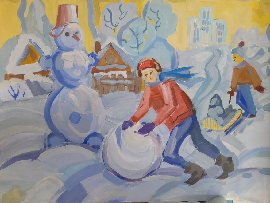 Всероссийский творческий конкурс «Разбросала зима покрывала...»  - детский рисунок, поделка, творческая работа, категория школьники, 4 класс, дистанционный конкурс, школьный конкурс