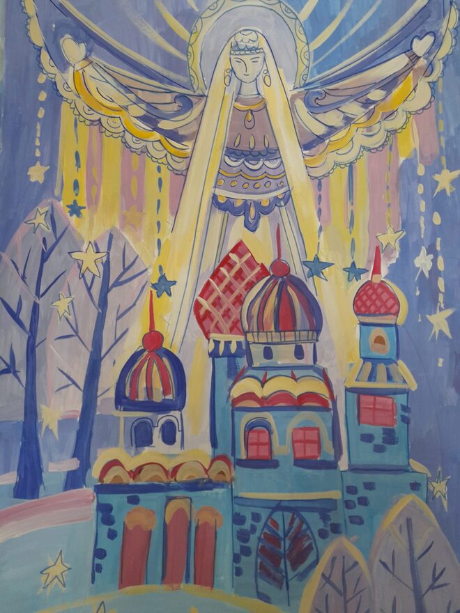 Всероссийский творческий конкурс «Разбросала зима покрывала...»  - детский рисунок, поделка, творческая работа, категория школьники, 4 класс, дистанционный конкурс, школьный конкурс