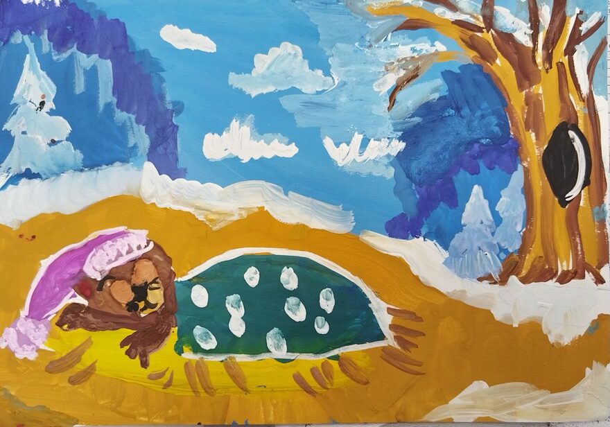 Всероссийский творческий конкурс «Разбросала зима покрывала...»  - детский рисунок, поделка, творческая работа, категория школьники, 1 класс, дистанционный конкурс, школьный конкурс