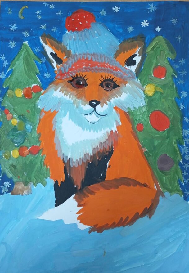 Всероссийский творческий конкурс «Разбросала зима покрывала...»  - детский рисунок, поделка, творческая работа, категория школьники, 1 класс, дистанционный конкурс, школьный конкурс