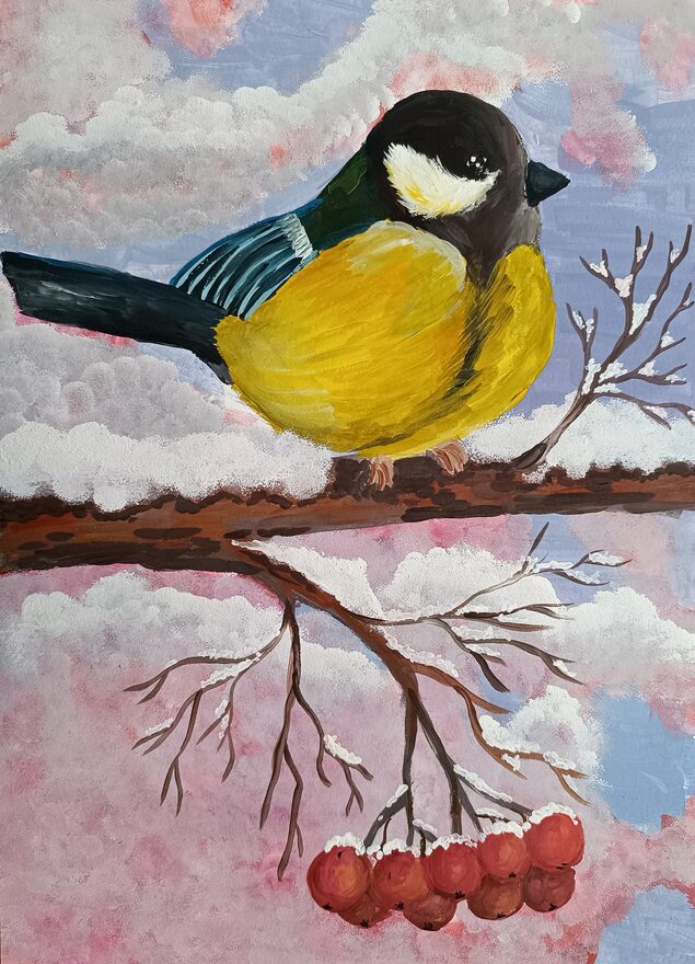 Всероссийский творческий конкурс «Разбросала зима покрывала...»  - детский рисунок, поделка, творческая работа, категория школьники, 5 класс, дистанционный конкурс, школьный конкурс