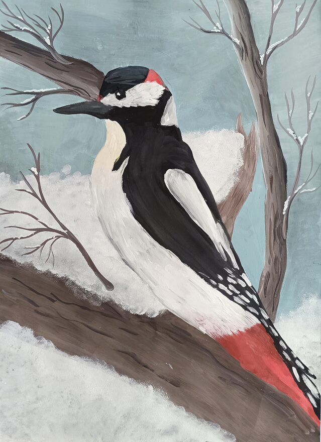 Всероссийский творческий конкурс «Разбросала зима покрывала...»  - детский рисунок, поделка, творческая работа, категория школьники, 7 класс, дистанционный конкурс, школьный конкурс