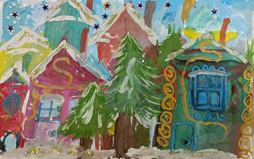 Всероссийский творческий конкурс «Разбросала зима покрывала...»  - детский рисунок, поделка, творческая работа, категория школьники, 1 класс, дистанционный конкурс, школьный конкурс