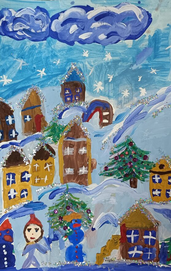 Всероссийский творческий конкурс «Разбросала зима покрывала...»  - детский рисунок, поделка, творческая работа, категория школьники, 3 класс, дистанционный конкурс, школьный конкурс