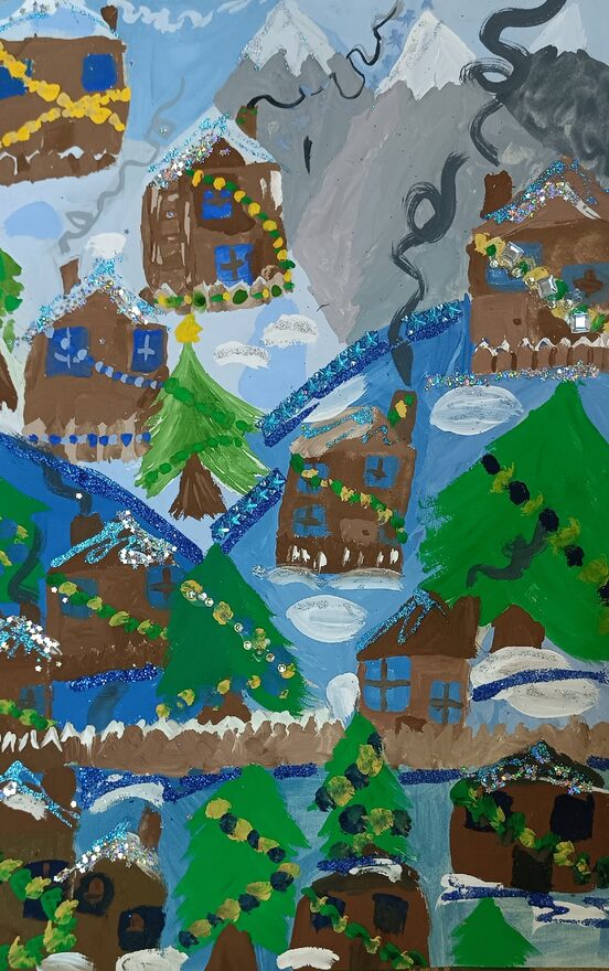 Всероссийский творческий конкурс «Разбросала зима покрывала...»  - детский рисунок, поделка, творческая работа, категория школьники, 3 класс, дистанционный конкурс, школьный конкурс