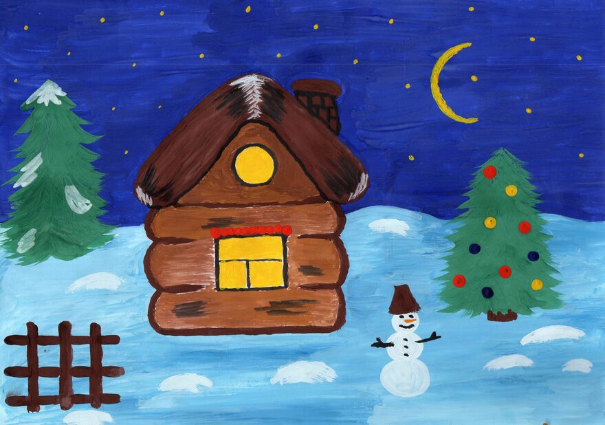 Всероссийский творческий конкурс «Разбросала зима покрывала...»  - детский рисунок, поделка, творческая работа, категория школьники, 2 класс, дистанционный конкурс, школьный конкурс