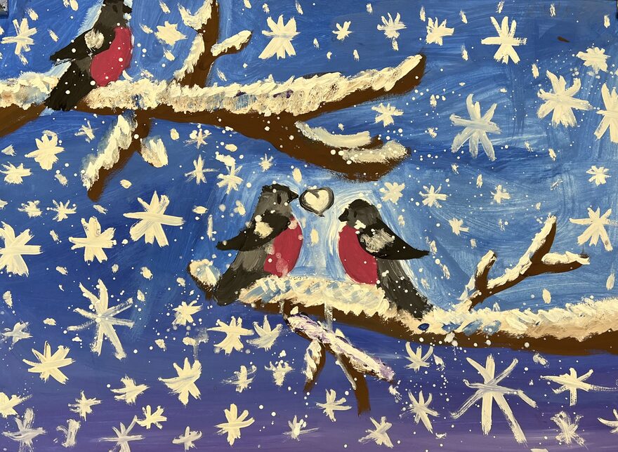 Всероссийский творческий конкурс «Разбросала зима покрывала...»  - детский рисунок, поделка, творческая работа, категория школьники, 3 класс, дистанционный конкурс, школьный конкурс