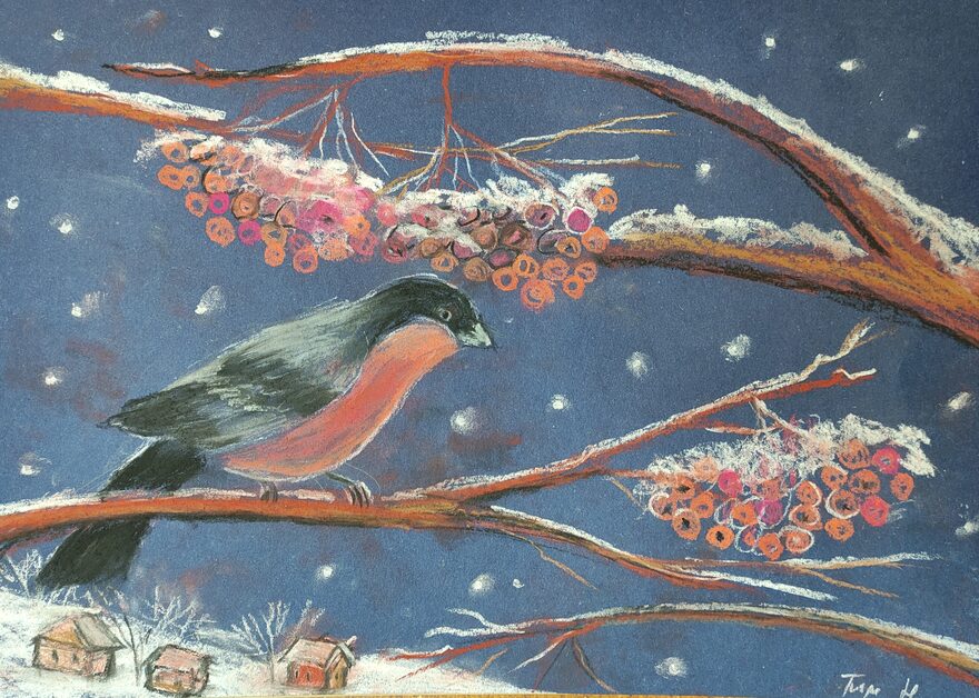 Всероссийский творческий конкурс «Разбросала зима покрывала...»  - детский рисунок, поделка, творческая работа, категория школьники, 5 класс, дистанционный конкурс, школьный конкурс