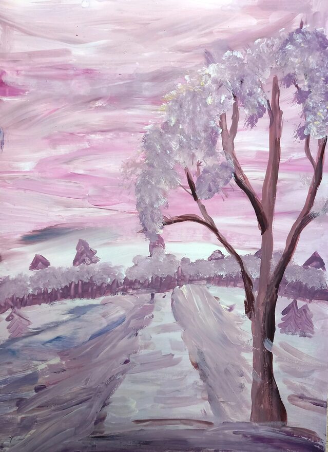 Всероссийский творческий конкурс «Разбросала зима покрывала...»  - детский рисунок, поделка, творческая работа, категория школьники, 3 класс, дистанционный конкурс, школьный конкурс