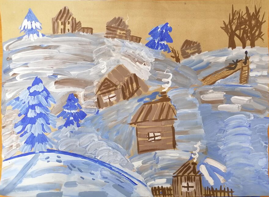 Всероссийский творческий конкурс «Разбросала зима покрывала...»  - детский рисунок, поделка, творческая работа, категория школьники, 7 класс, дистанционный конкурс, школьный конкурс