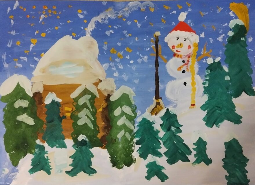 Всероссийский творческий конкурс «Разбросала зима покрывала...»  - детский рисунок, поделка, творческая работа, категория школьники, 2 класс, дистанционный конкурс, школьный конкурс