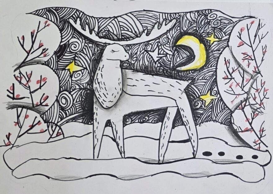 Всероссийский творческий конкурс «Разбросала зима покрывала...»  - детский рисунок, поделка, творческая работа, категория школьники, 3 класс, дистанционный конкурс, школьный конкурс