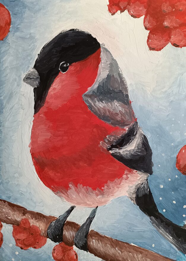 Всероссийский творческий конкурс «Разбросала зима покрывала...»  - детский рисунок, поделка, творческая работа, категория школьники, 5 класс, дистанционный конкурс, школьный конкурс